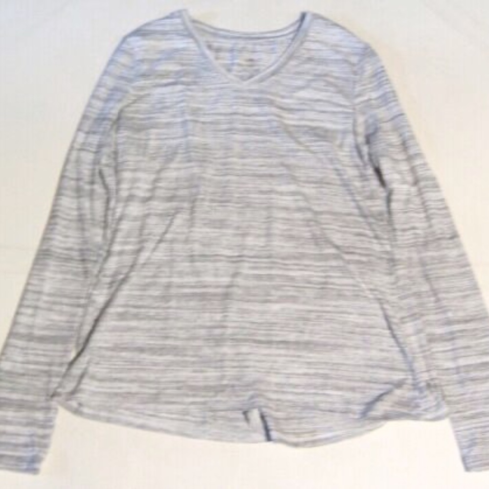 BALANCE COLLECTION ACTIVEWEAR GYM YOGA V Neck Split Open Back Shirt sz M
